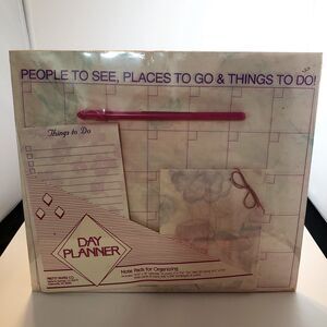 Vintage Pretty Paper Co. NIP Day Planner Desk Set 80's Watercolor Floral